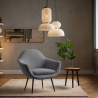 Buy Velvet upholstered armchair - Ora Dark grey 60087 - prices